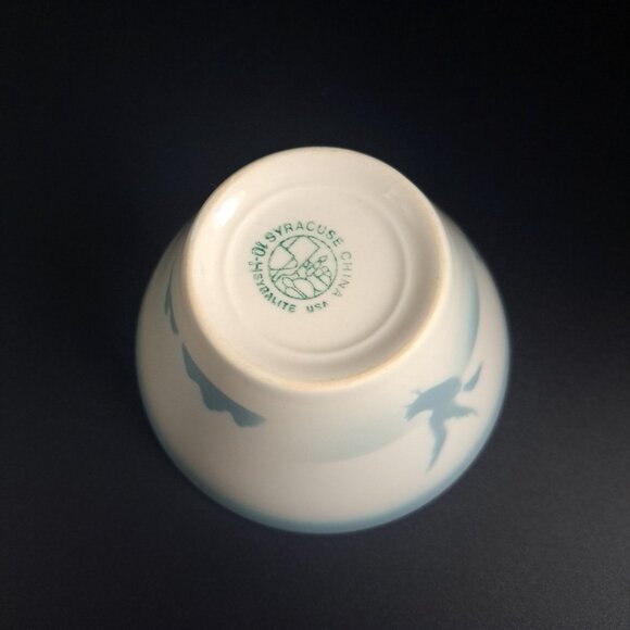 Syracuse China Pudding Cup Airbrushed Goose Design Ceramic - Picture 10 of 11